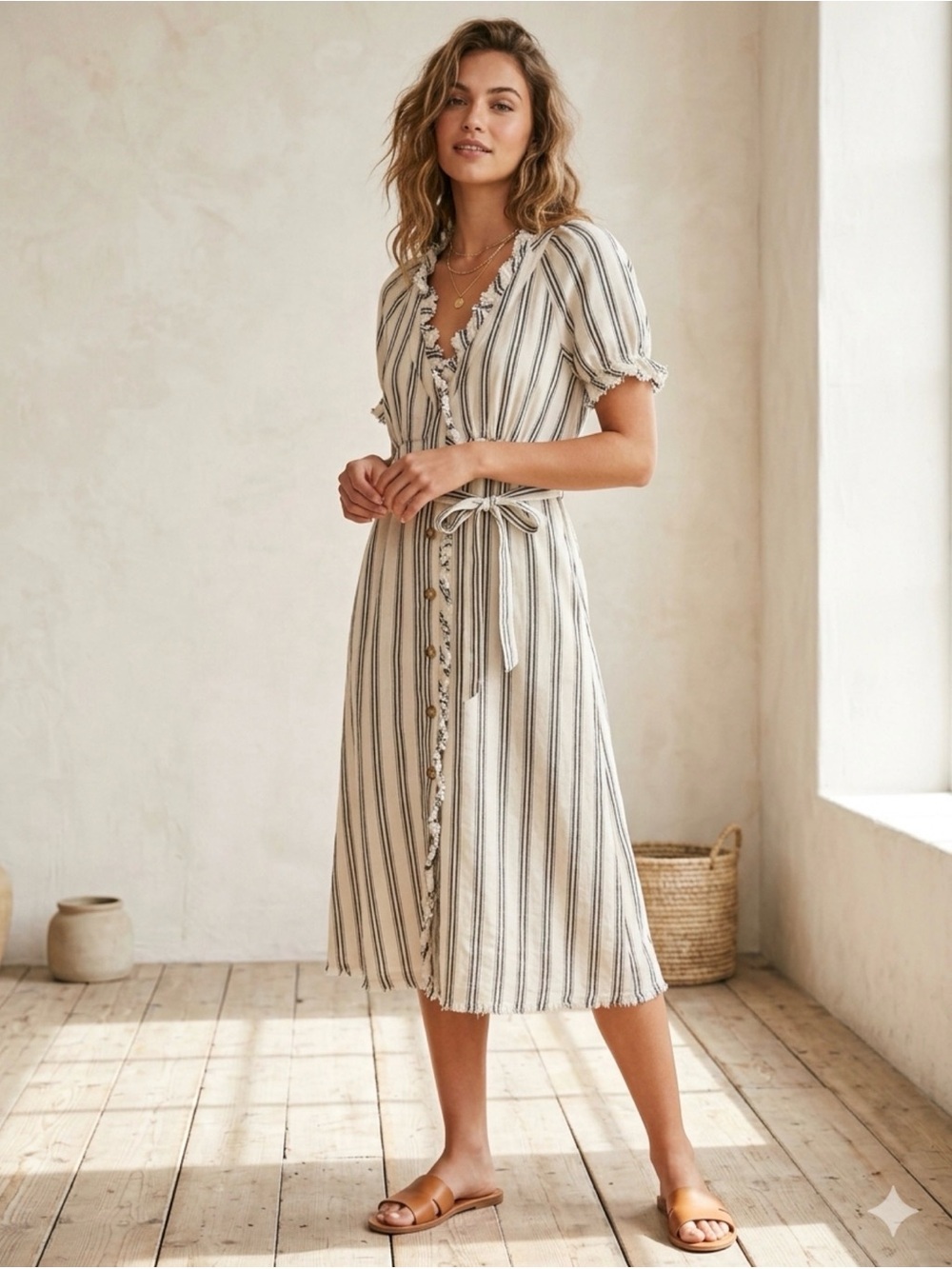 Anthropologie Pilcro SZ S 6 Linen blend dress.